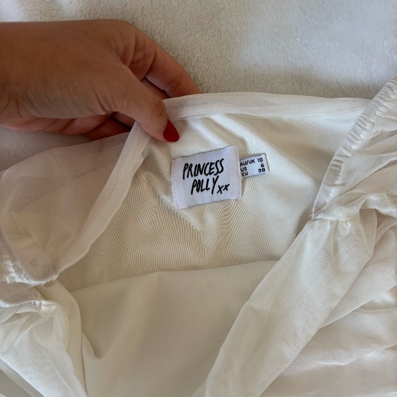 Princess Polly white mini layered dress - Picture 2 of 5